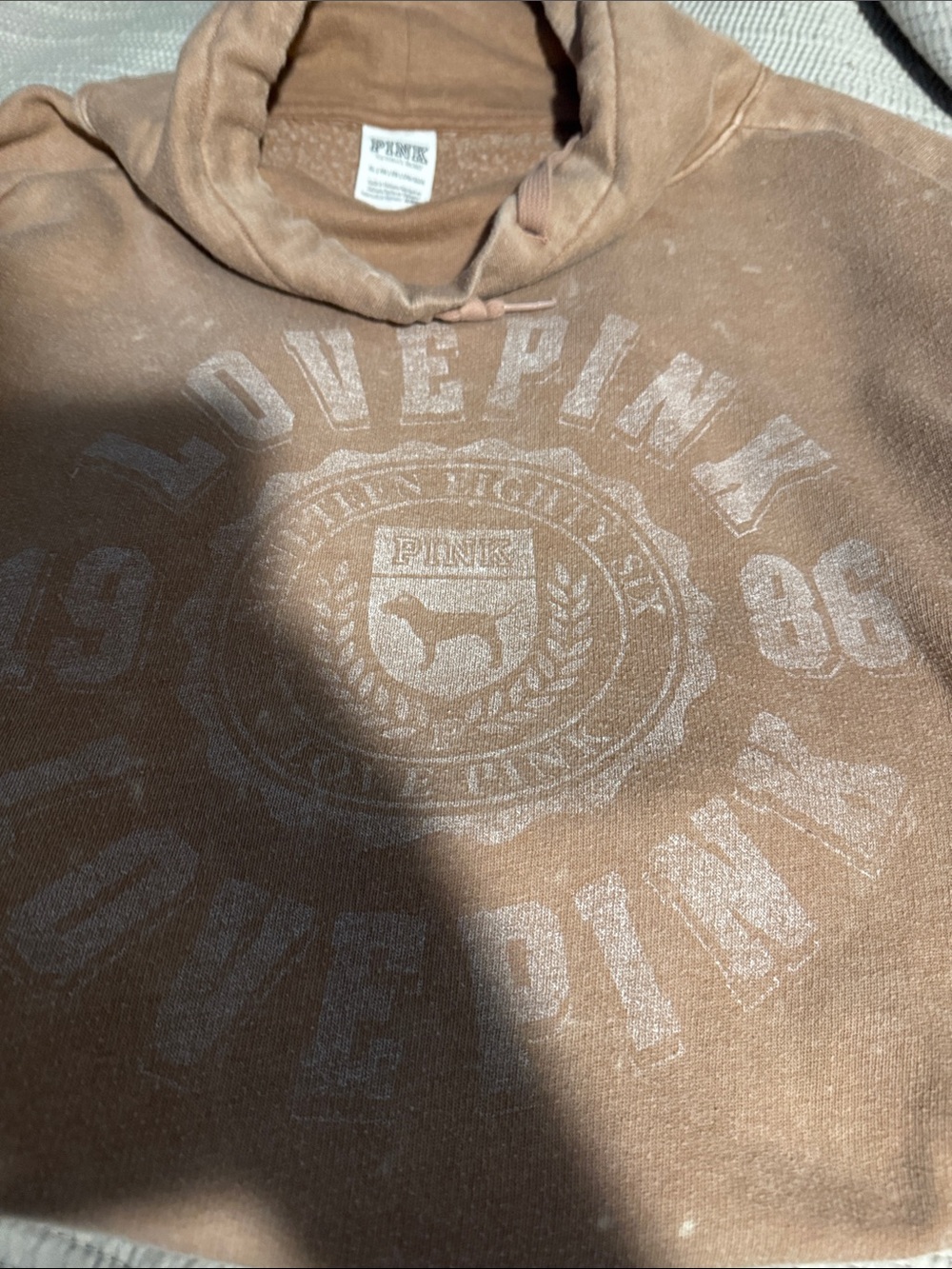 PINK Victoria's Secret Cozy Pullover Hoodie - Camel